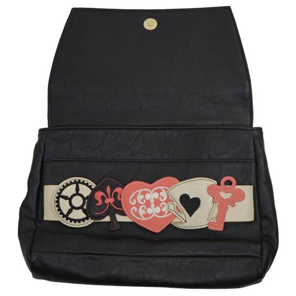 Danielle Nicole Black Through the Looking Glass Alice in Wonderland Clutch - Picture 5 of 8